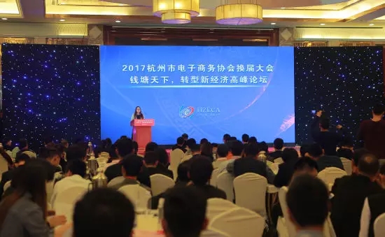 【中新社报道】杭州电子商务协会换届大会,汇